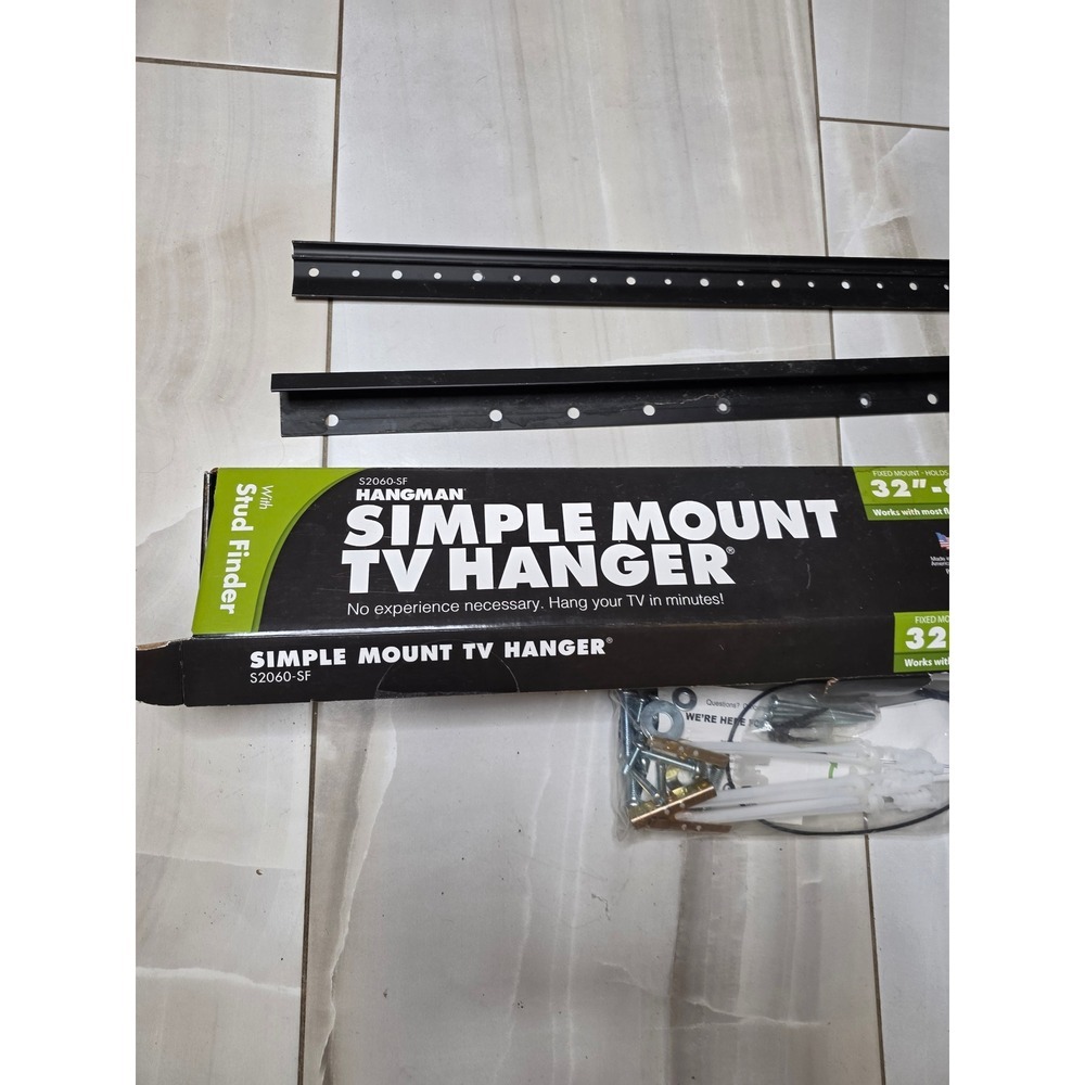 Hangman Simple Mount TV Hanger S2060-SF 32-80 Inch Fixed Mount‎ 125lb Capacity